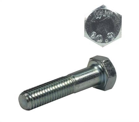 BOLT HEX HD 10.9 ZINC M12-1.75 X 30MM B/O 